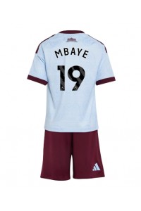 Aston Villa Ibrahim Mbaye #19 Jalkapallovaatteet Lasten Kolmas peliasu 2026-27 Lyhythihainen (+ Lyhyet housut)